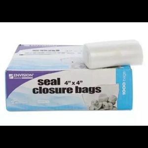 Envision Zipper Seal Closure Bags 4 x 4, 1000 Bags